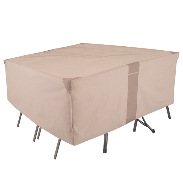 Modern Leisure Monterey Rect/Oval Patio Table & Chair Set Cover, 1 in. L x 7 in. W x 35 in. H, Beige 2946 - main